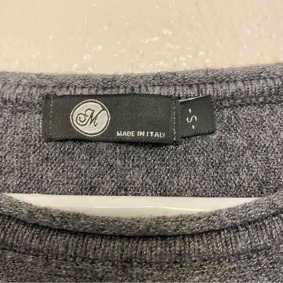 M Made in Italy oversized long sleeve sweater round hem wool/angora blend-S/L - Picture 6 of 10